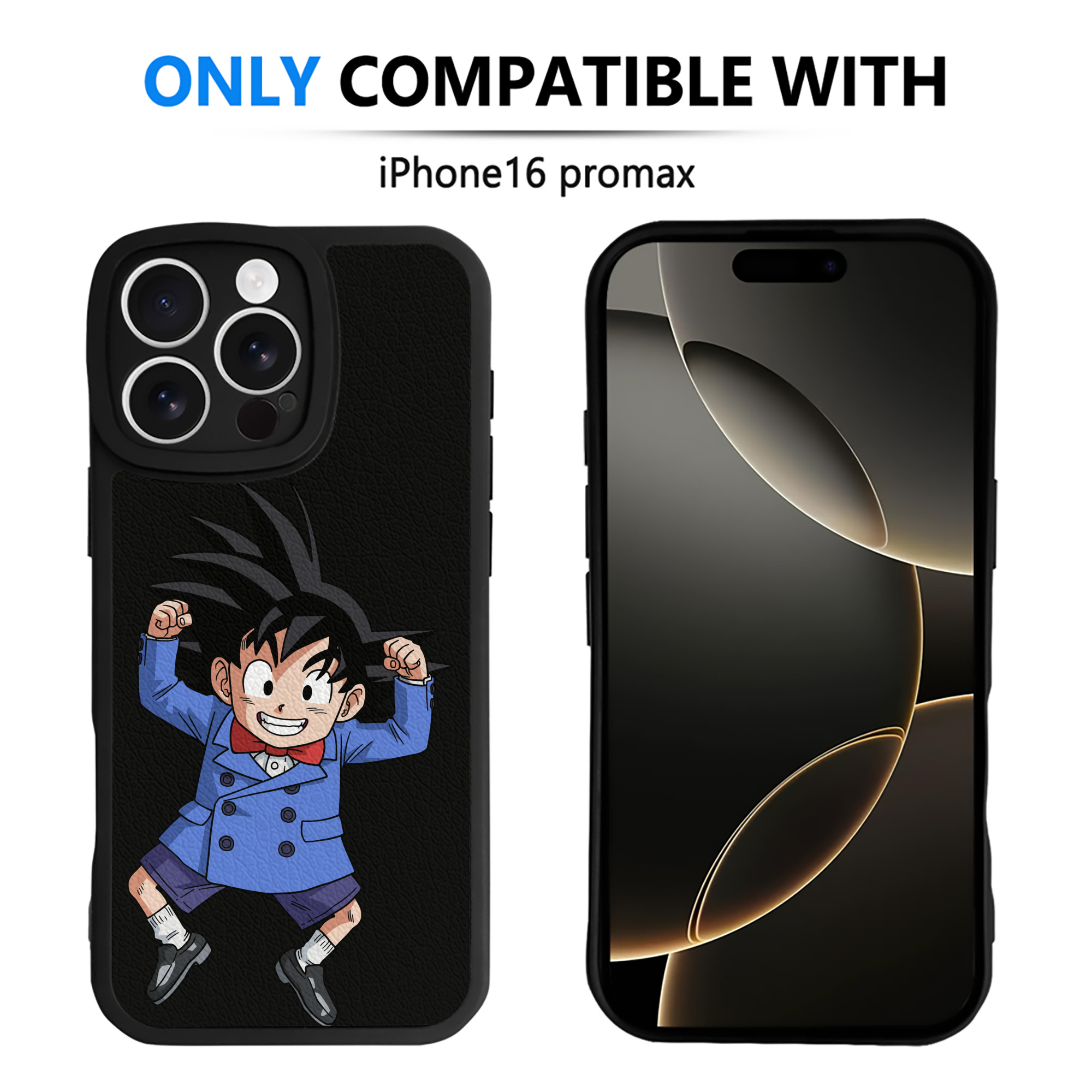 （画像用） ドラゴンボール 孫悟空（そん ごくう）Son Goku カカロット DRAGON BALL Kakarotto 【iPhone 16シリーズ対応】シリコンスマホケース（レザー調） 材質：シリコン